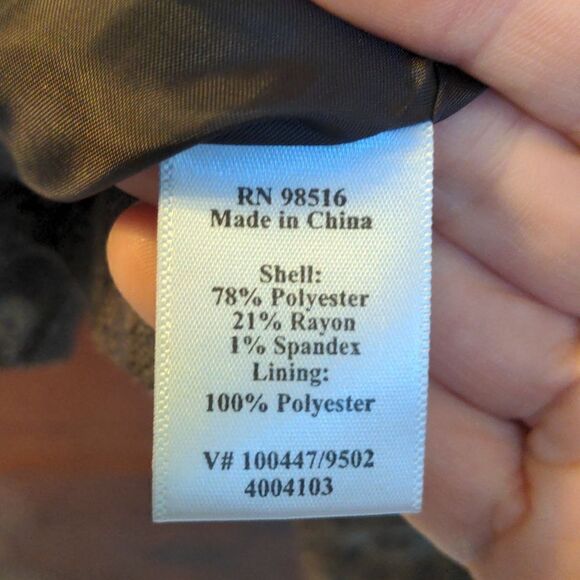 Coldwater Creek Bronze Herringbone Geometric Pattern Jacket Size 14 - Picture 8 of 10